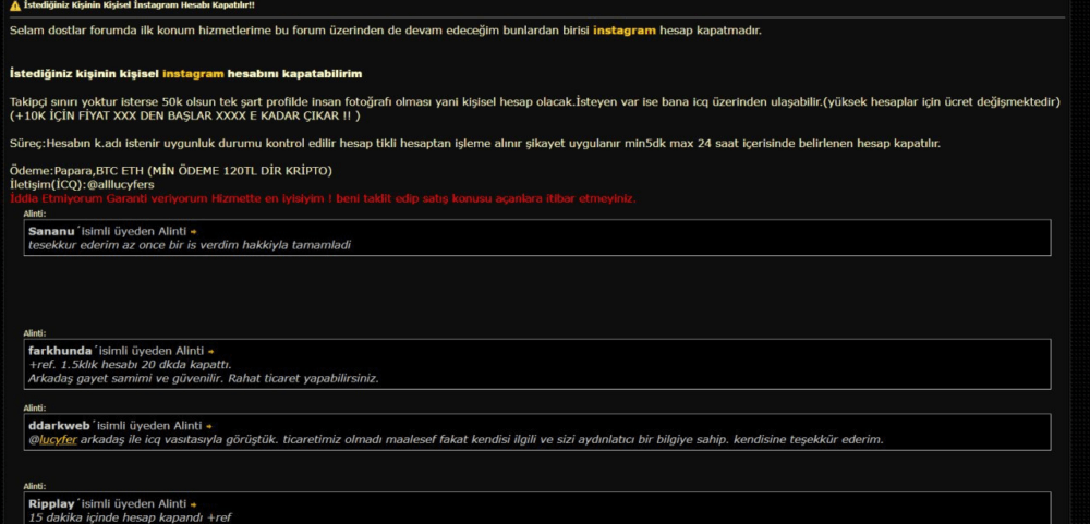 Instagram hesap kapatmak