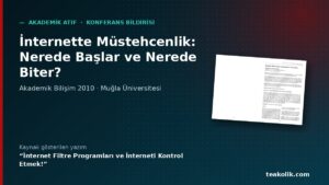 İnternette Müstehcenlik: Nerede Başlar ve Nerede Biter? – akademik atıf, Hamza Şamlıoğlu TEAkolik