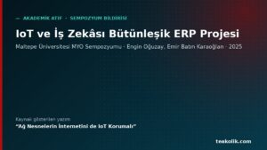 IoT ve İş Zekâsı Bütünleşik ERP Projesi – akademik atıf, Hamza Şamlıoğlu TEAkolik
